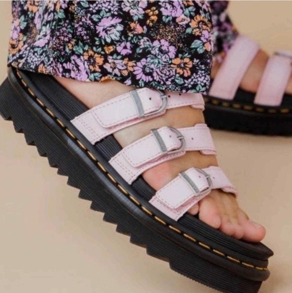Dr Martens Blaire Pink Chunky Slides Docs Sandals Women's Size 6 - Picture 8 of 16
